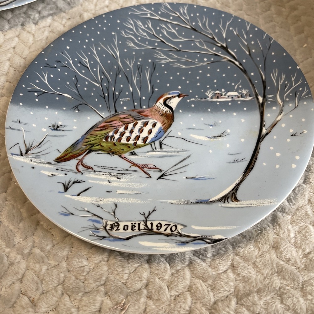 Haviland Limoges NOEL 1970 A Partridge In A Pear Tree #1‎ Christmas Plate France